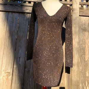 Gold sparkle Glitter dress